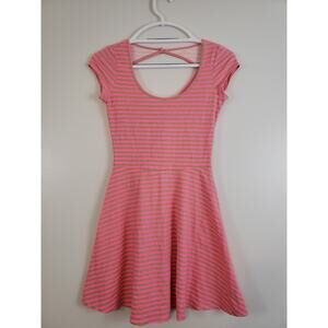 Y2K American Eagle Womens Dress Size XS Stripe Flare Fairycore Barbie Festival